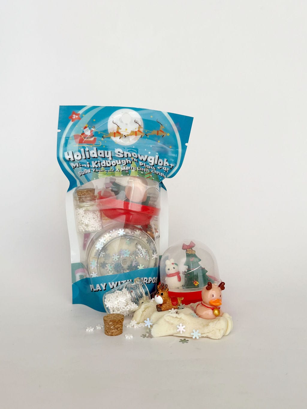 EGK Dough Dough Holiday Snowglobe Mini KidDough Play Pack | Earth Grown KidDough