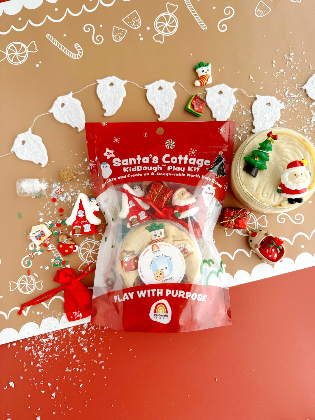 EGK Dough Dough Santa's Cottage KidDough Play Kit | Earth Grown KidDough