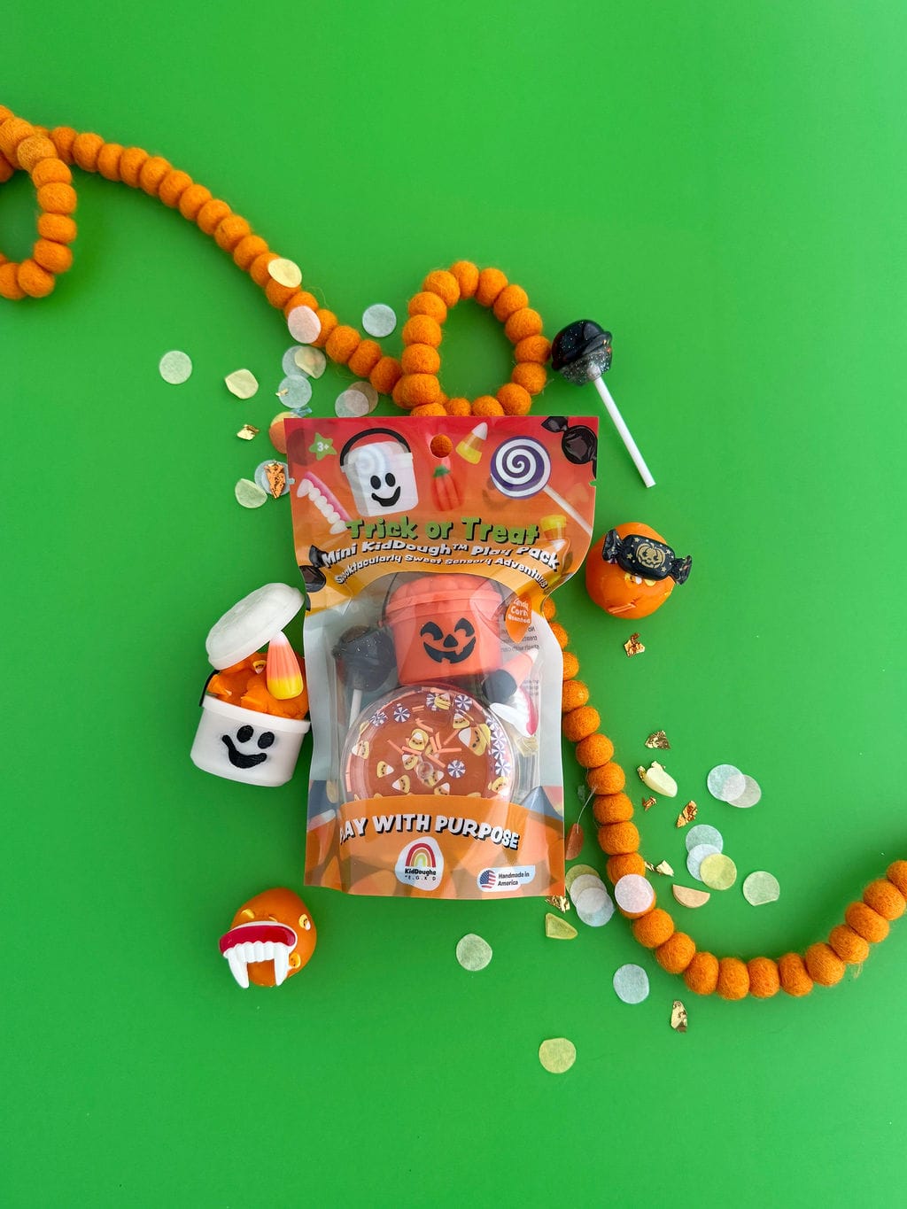 EGK Dough Dough Trick or Treat Mini KidDough Play Pack | Earth Grown KidDough