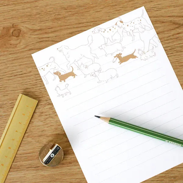 El Commun Paper Ah La La Letterpress Dog Letter Set