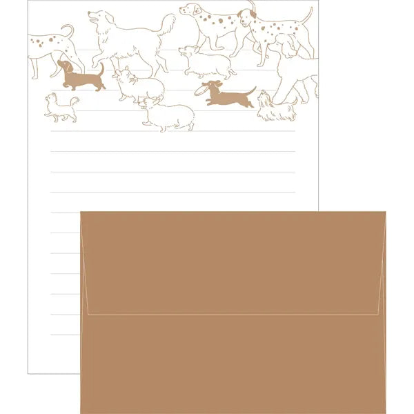 El Commun Paper Ah La La Letterpress Dog Letter Set