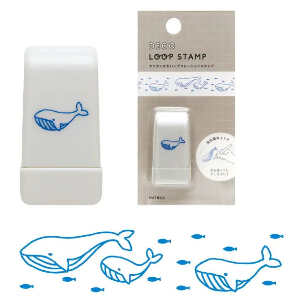 El Commun Paper Deco Loop Stamp - Whales