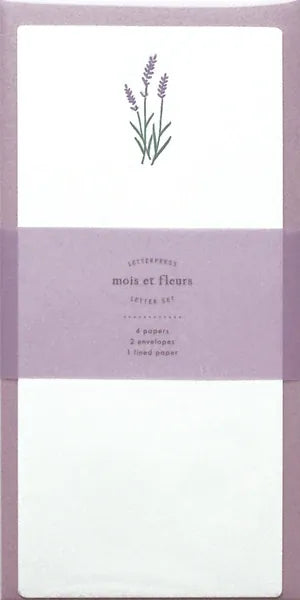 El Commun Paper Fleur Letter Set - Lavender