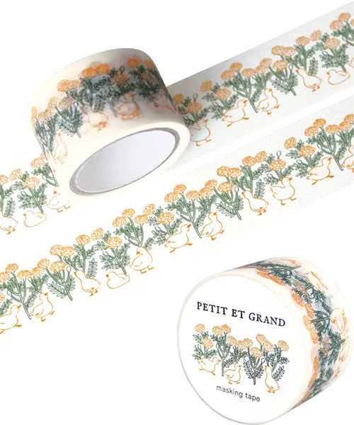 El Commun Paper Petit Et Grand Ducks and Flowers Washi Tape