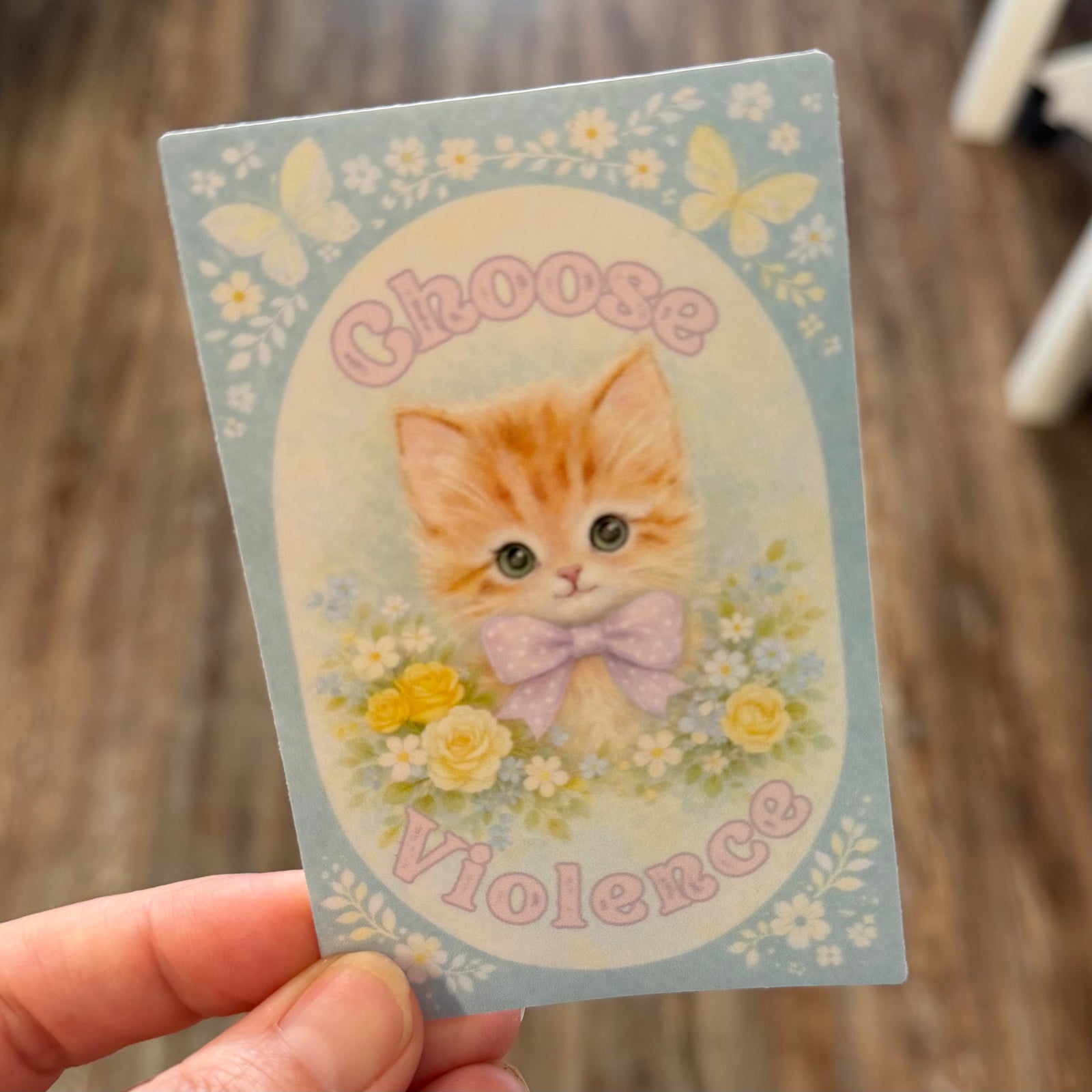 Elena Belina Designs Cards Choose Violence Sticker