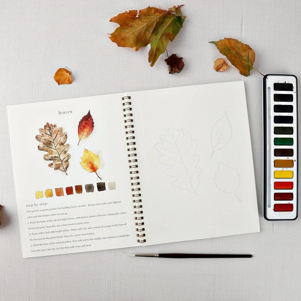 Emily Lex Art Supplies Watercolor Workbook: Autumn