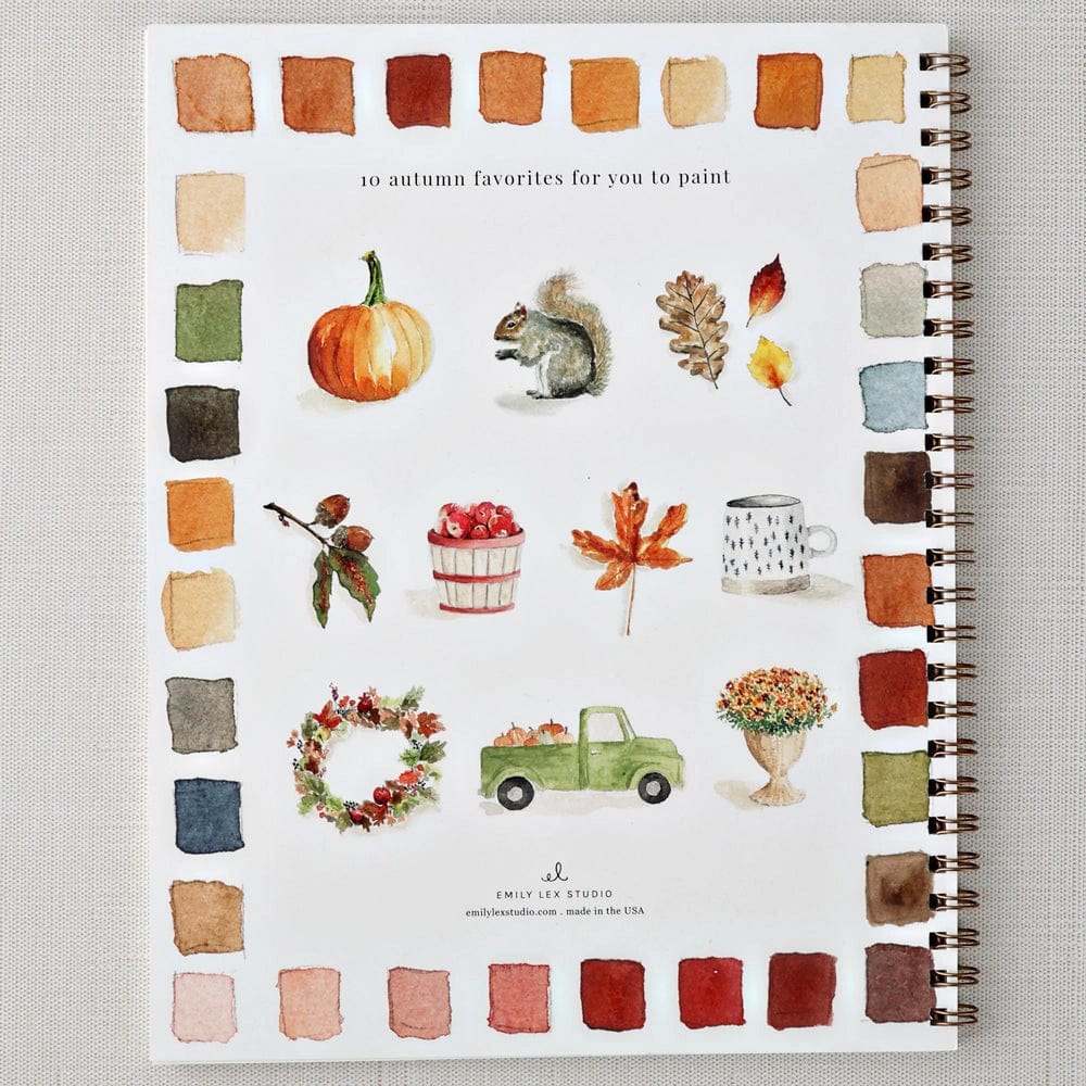 Emily Lex Art Supplies Watercolor Workbook: Autumn