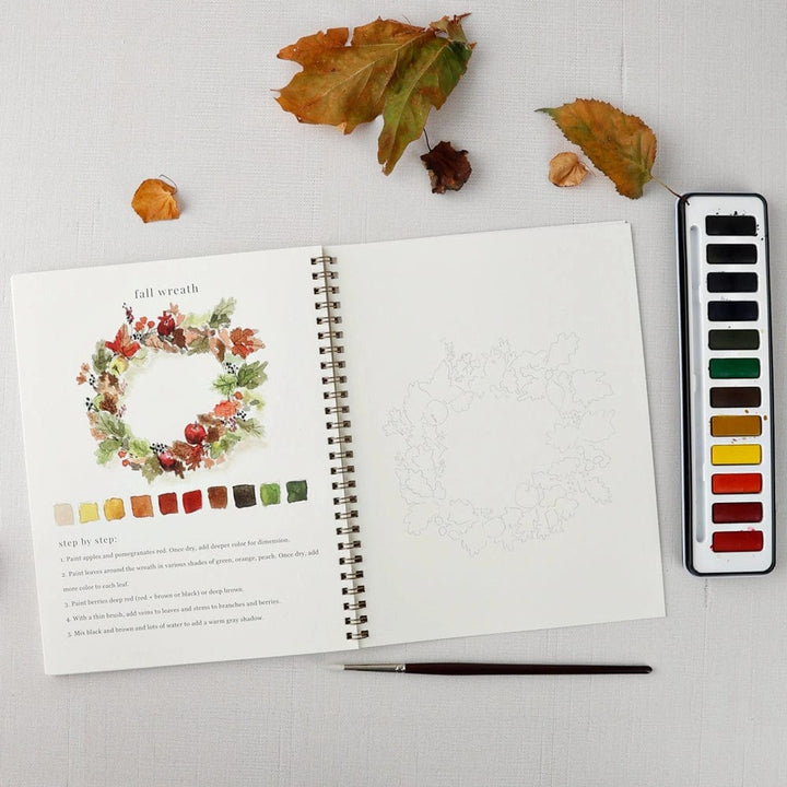 Emily Lex Art Supplies Watercolor Workbook: Autumn