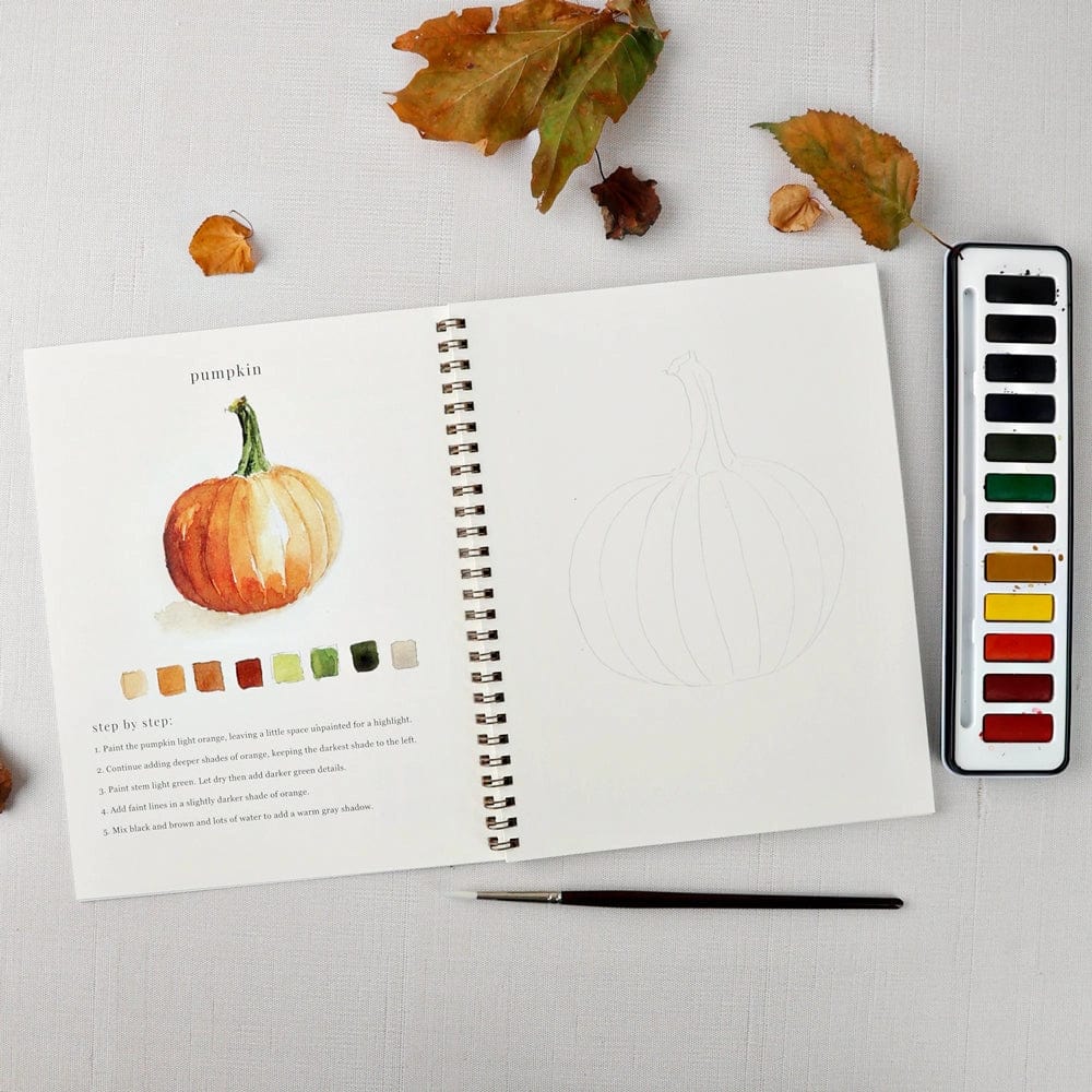 Emily Lex Art Supplies Watercolor Workbook: Autumn