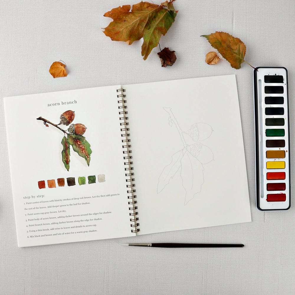 Emily Lex Art Supplies Watercolor Workbook: Autumn