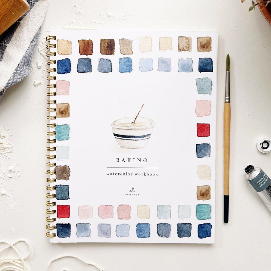 Emily Lex Art Supplies Watercolor Workbook: Baking