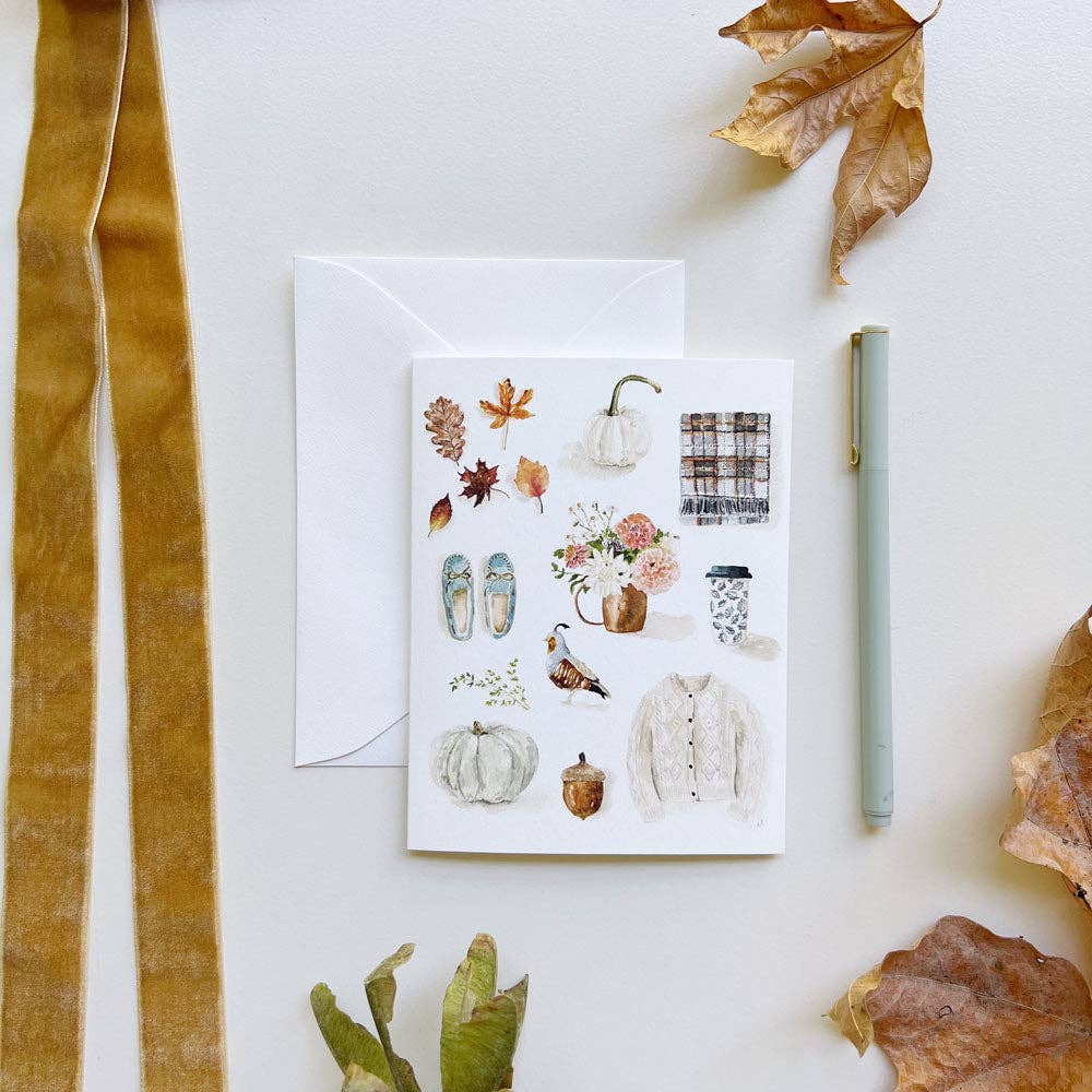 Emily Lex Christmas notecard set Fall Notecard Set by Emily Lex