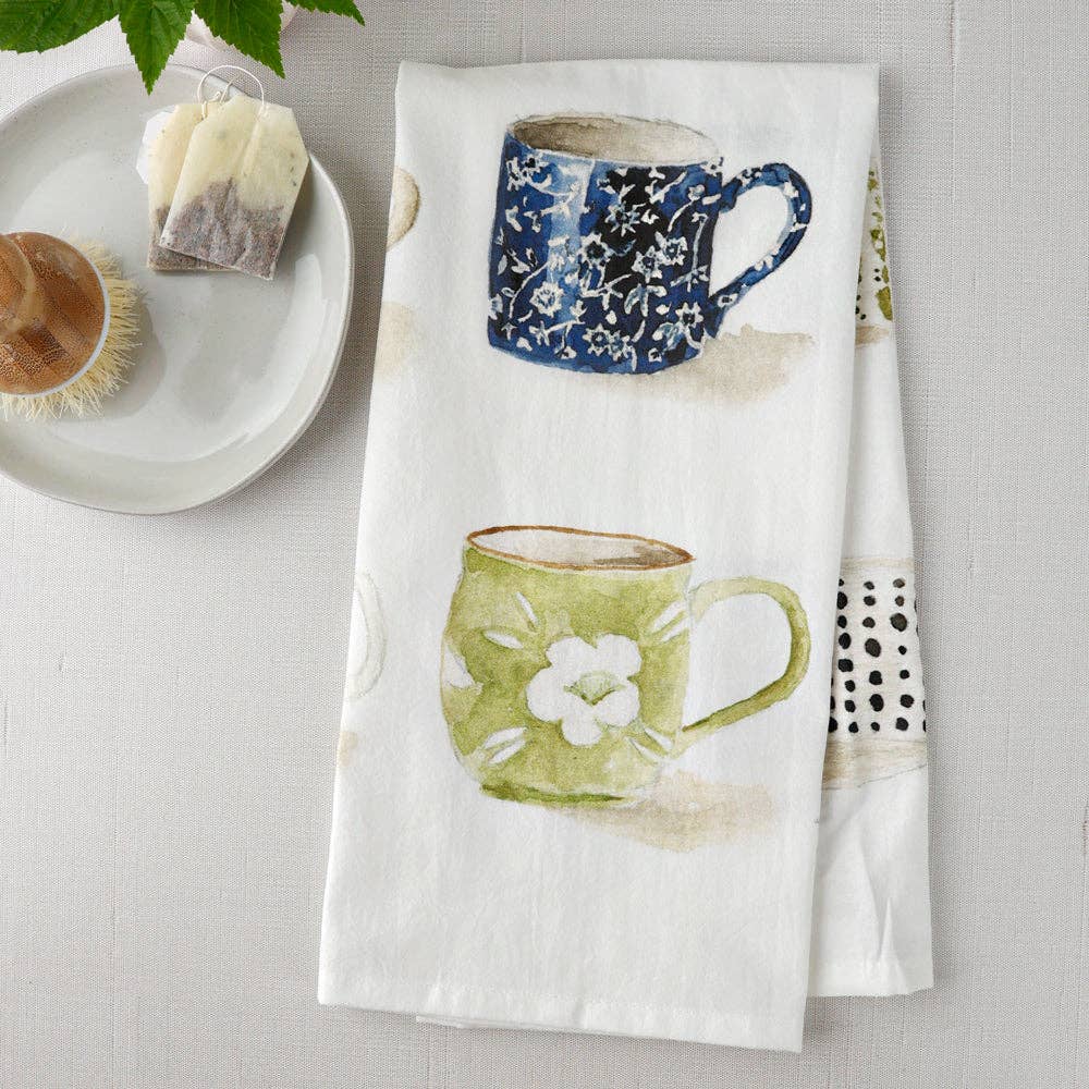 Emily Lex Kitchen Towel Mugs Tea Towel