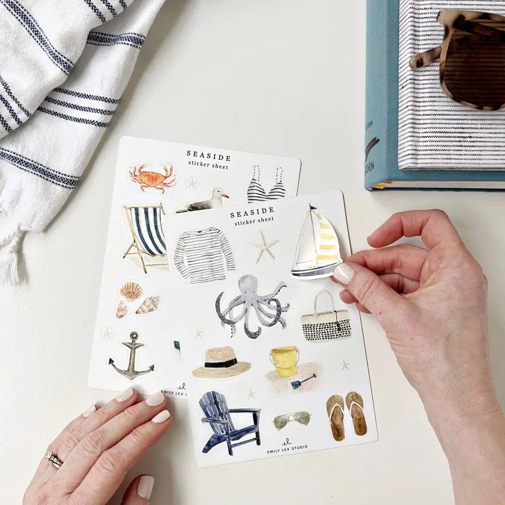 Emily Lex Seaside Sticker Sheet by Emily Lex