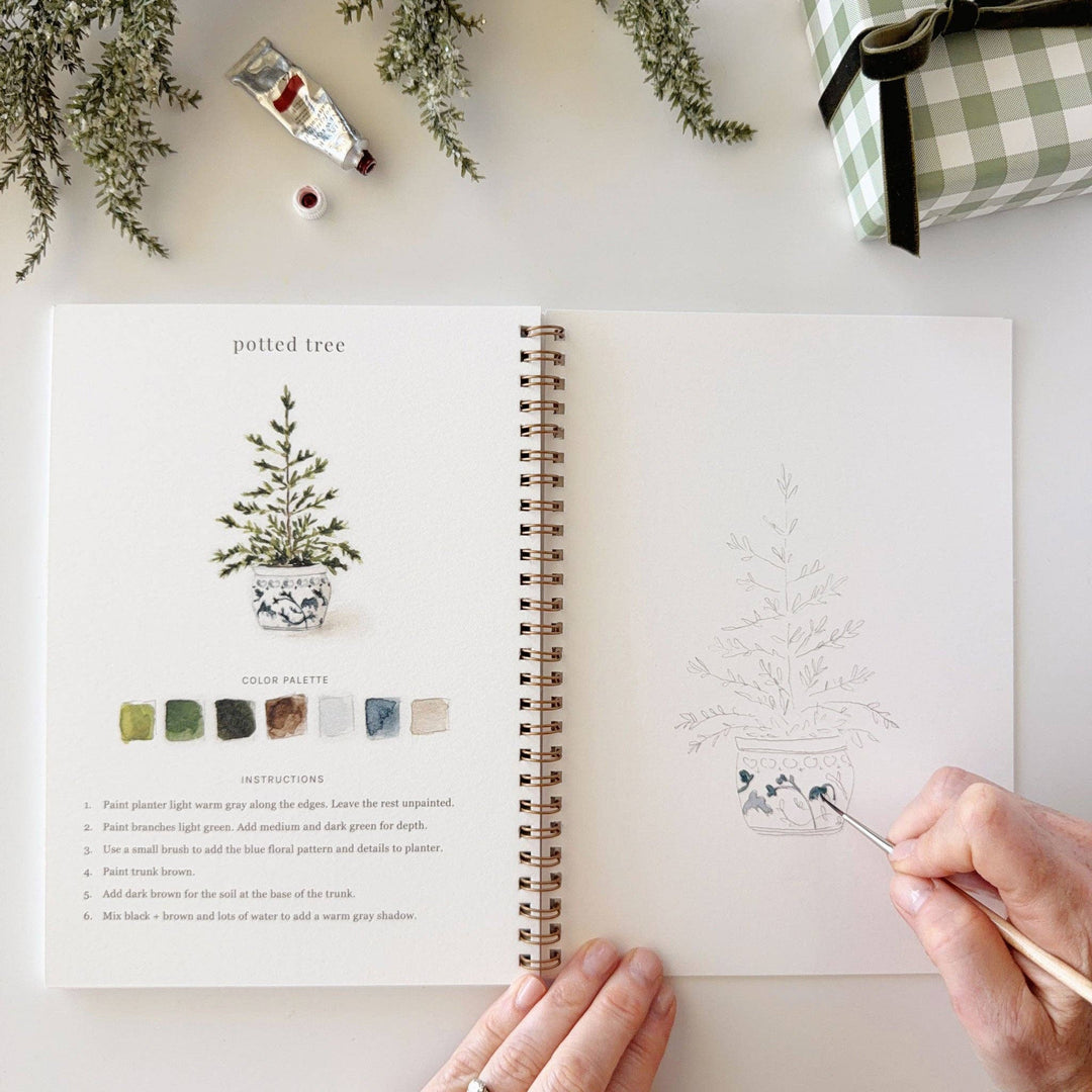emily lex studio Activity Book Classic christmas watercolor workbook