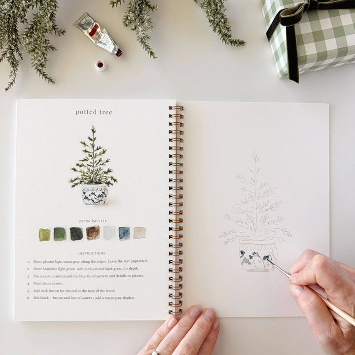 emily lex studio Activity Book Classic christmas watercolor workbook