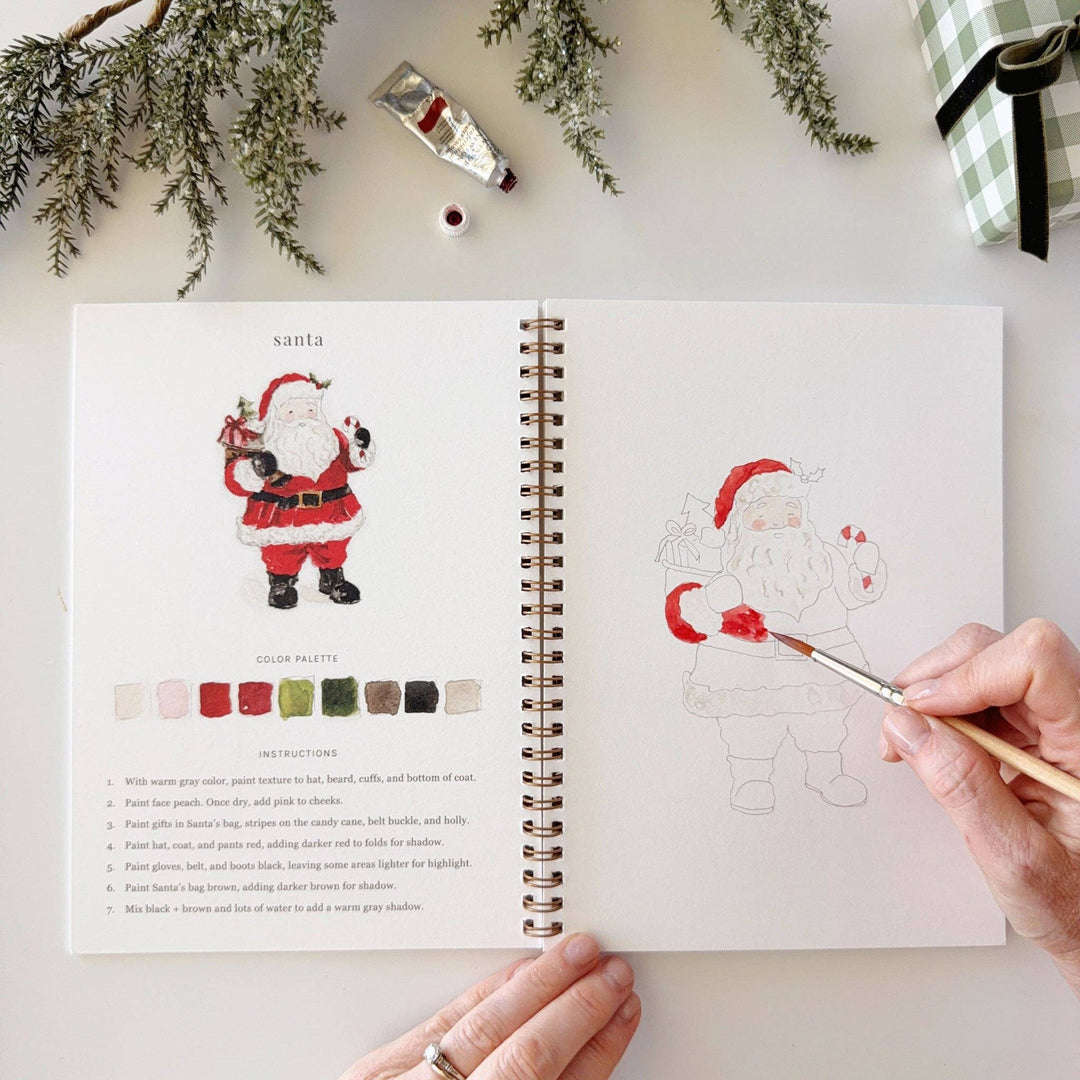 emily lex studio Activity Book Classic christmas watercolor workbook