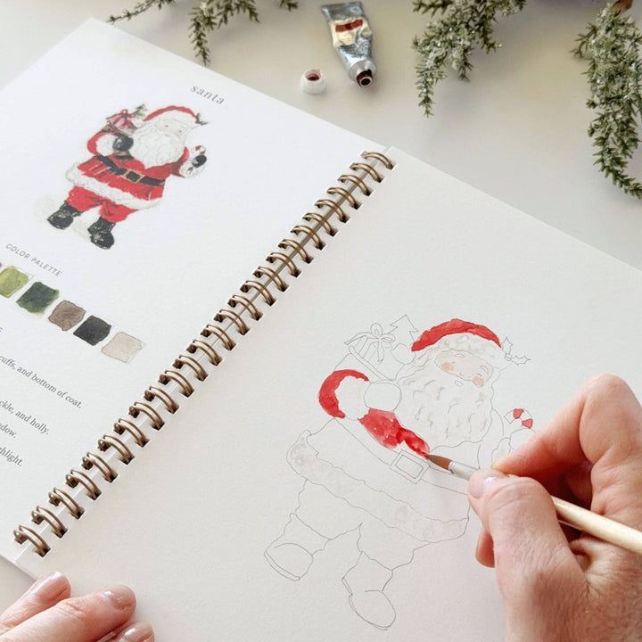 emily lex studio Activity Book Classic christmas watercolor workbook