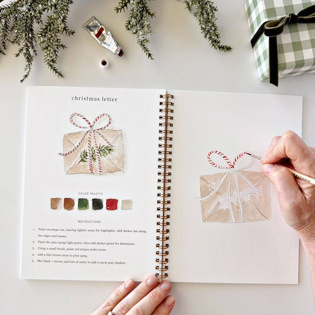 emily lex studio Activity Book Classic christmas watercolor workbook