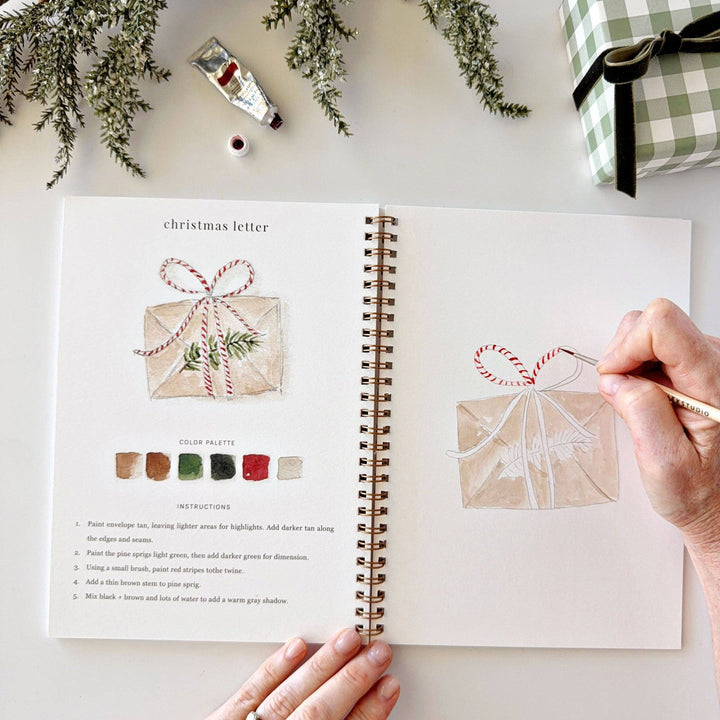 emily lex studio Activity Book Classic christmas watercolor workbook
