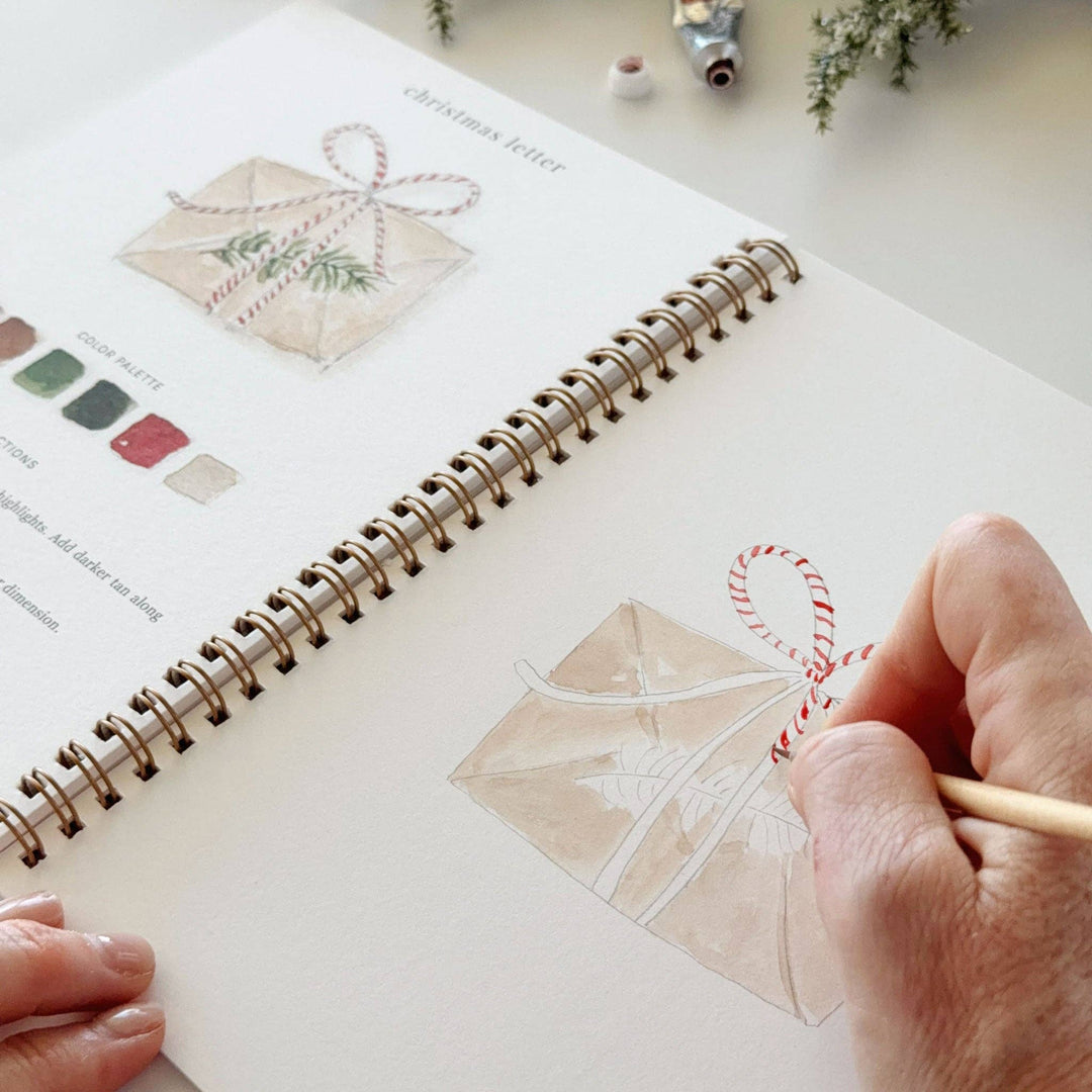 emily lex studio Activity Book Classic christmas watercolor workbook