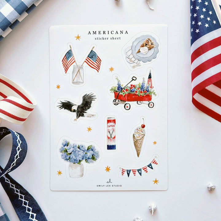 emily lex studio Americana sticker sheets