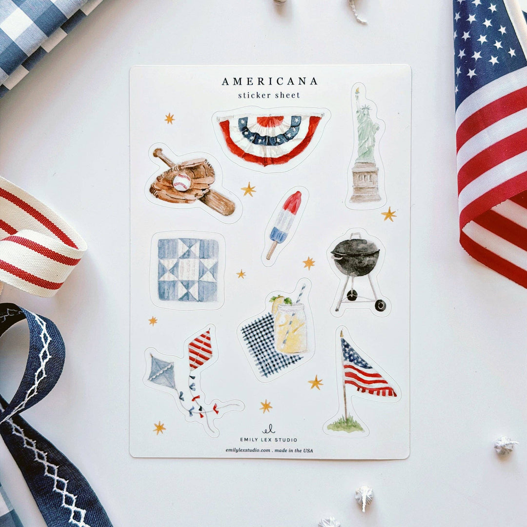 emily lex studio Americana sticker sheets
