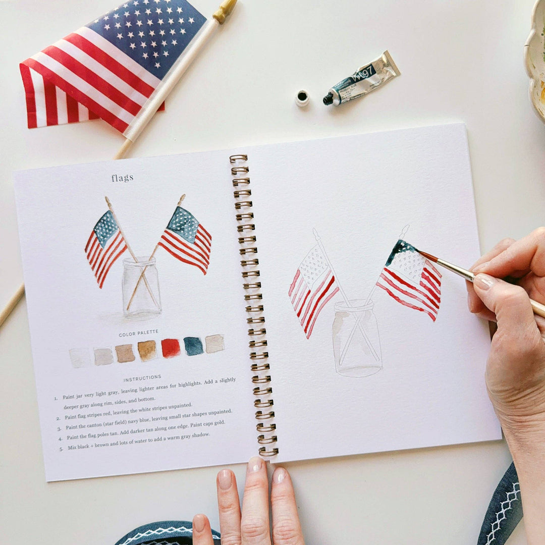 emily lex studio Americana watercolor workbook
