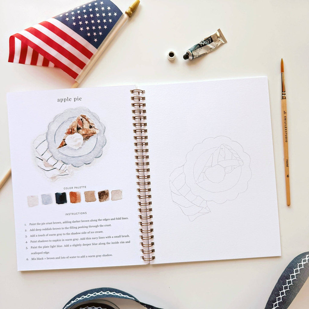 emily lex studio Americana watercolor workbook