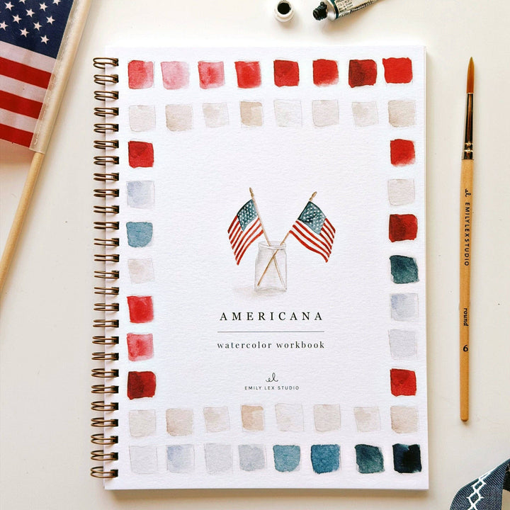 emily lex studio Americana watercolor workbook