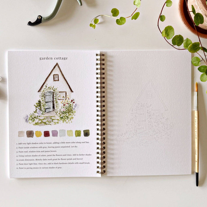 emily lex studio Art & Craft Watercolor Workbook: Garden