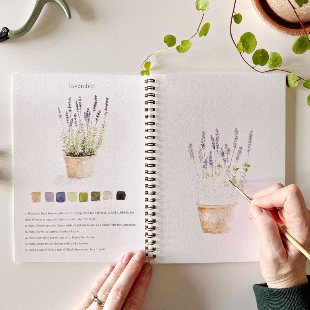 emily lex studio Art & Craft Watercolor Workbook: Garden