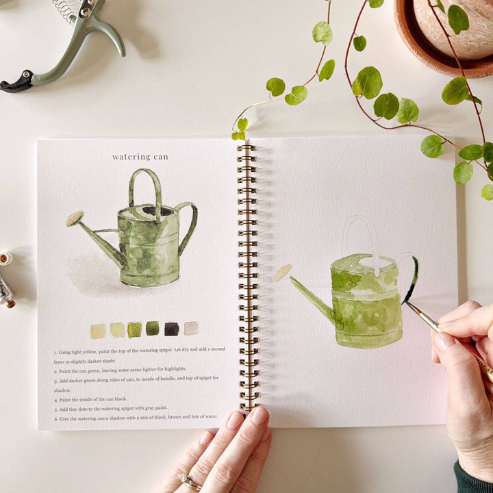 emily lex studio Art & Craft Watercolor Workbook: Garden