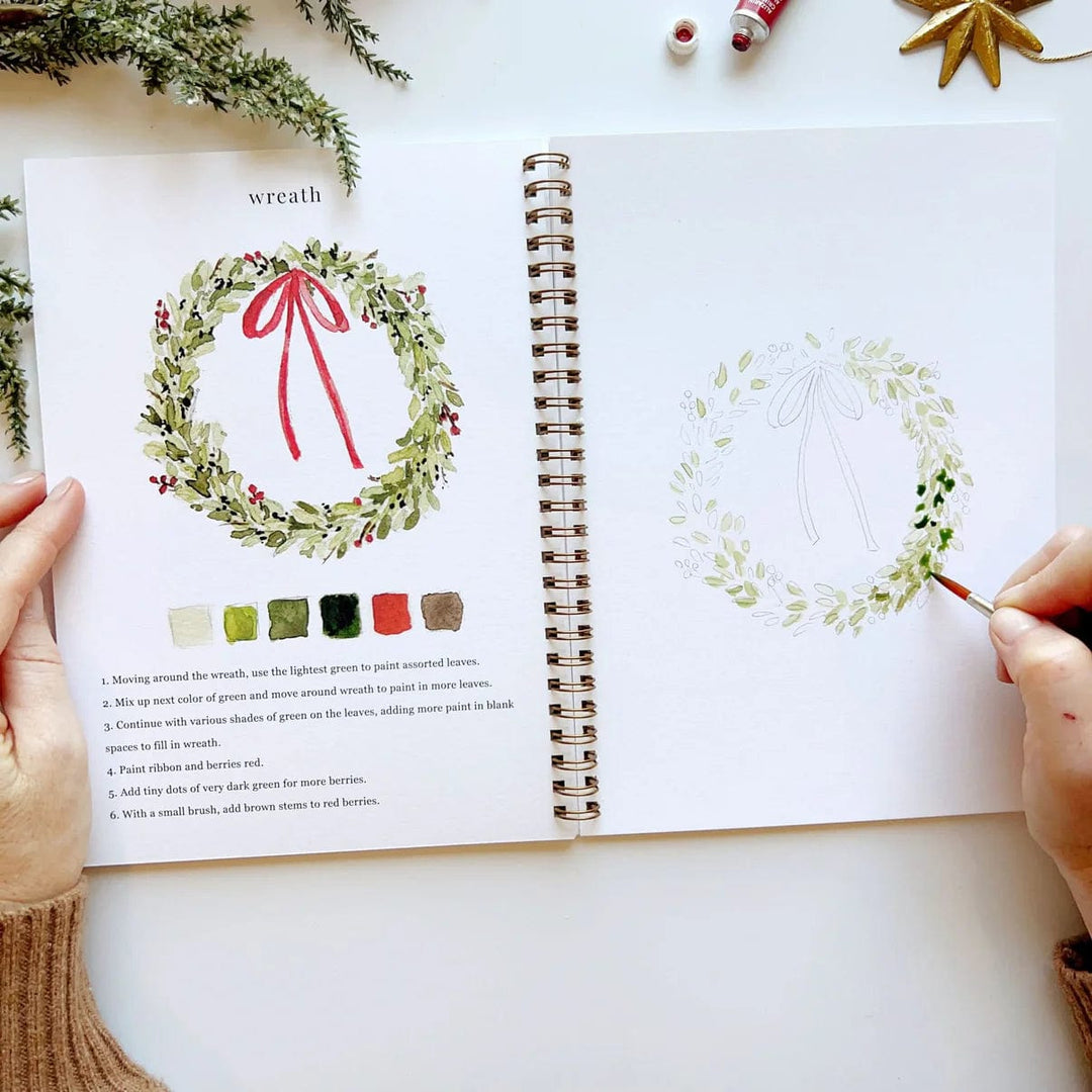 emily lex studio Art Supplies Emily Lex Watercolor Workbook: Christmas