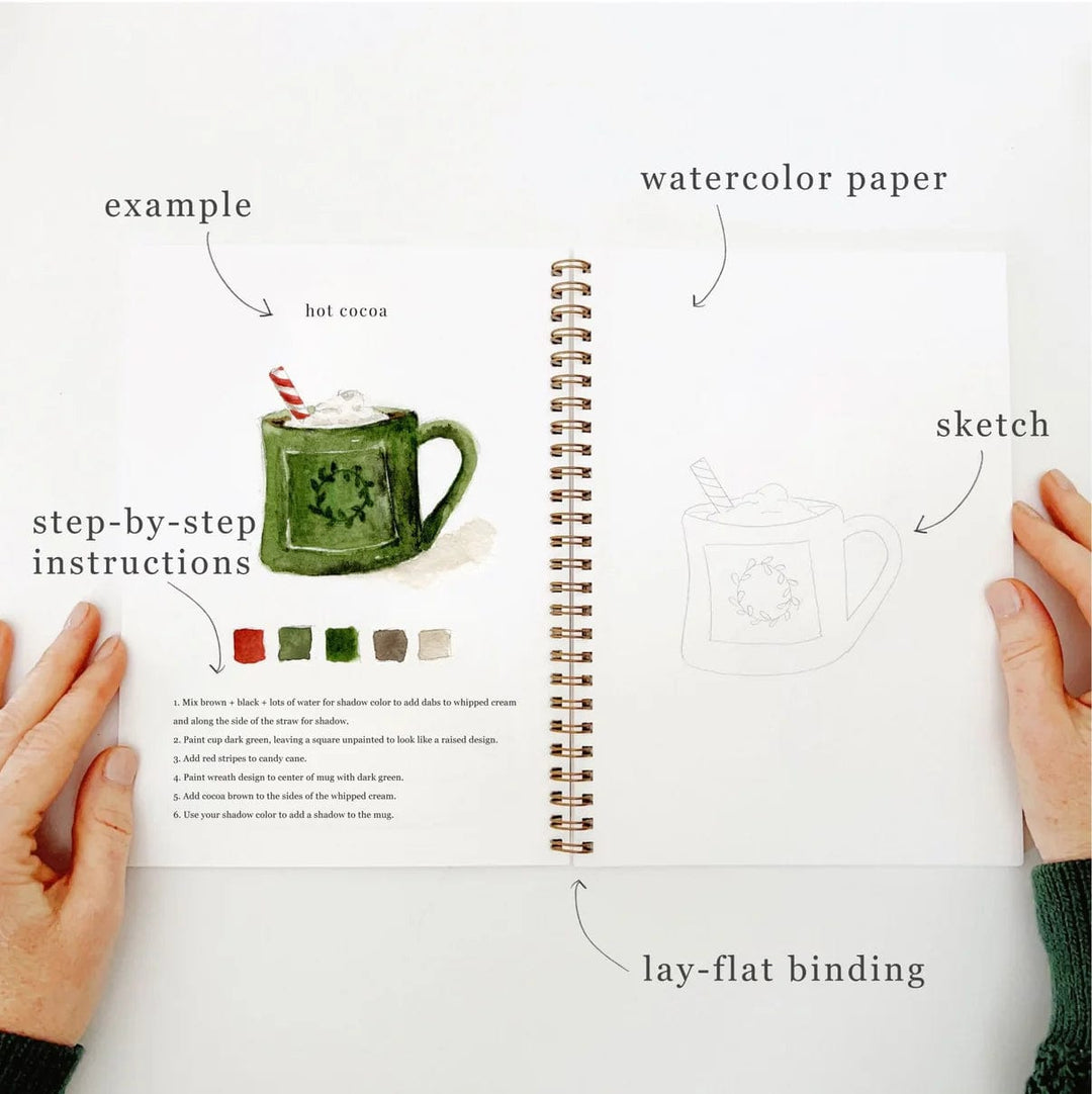 emily lex studio Art Supplies Emily Lex Watercolor Workbook: Christmas