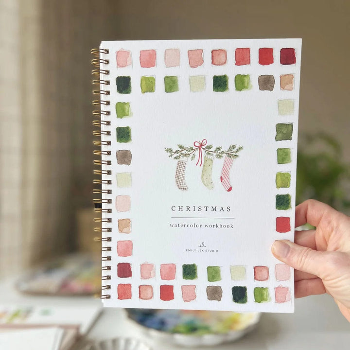 emily lex studio Art Supplies Emily Lex Watercolor Workbook: Christmas