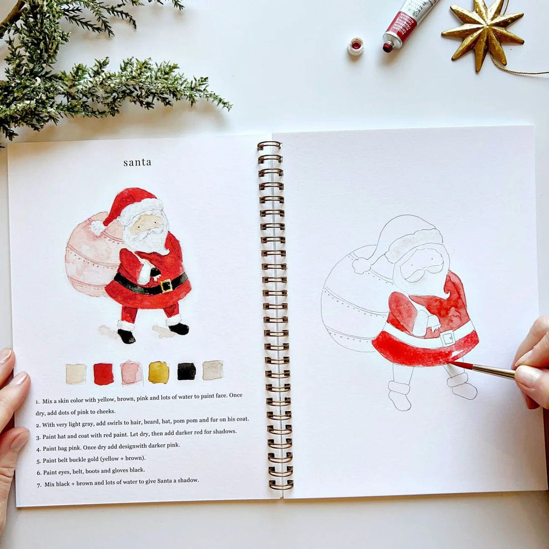 emily lex studio Art Supplies Emily Lex Watercolor Workbook: Christmas