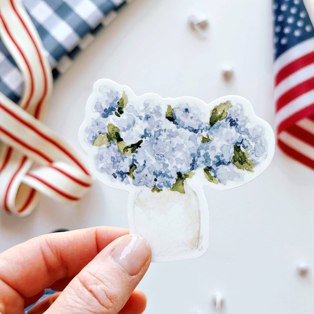 emily lex studio Blue hydrangeas sticker