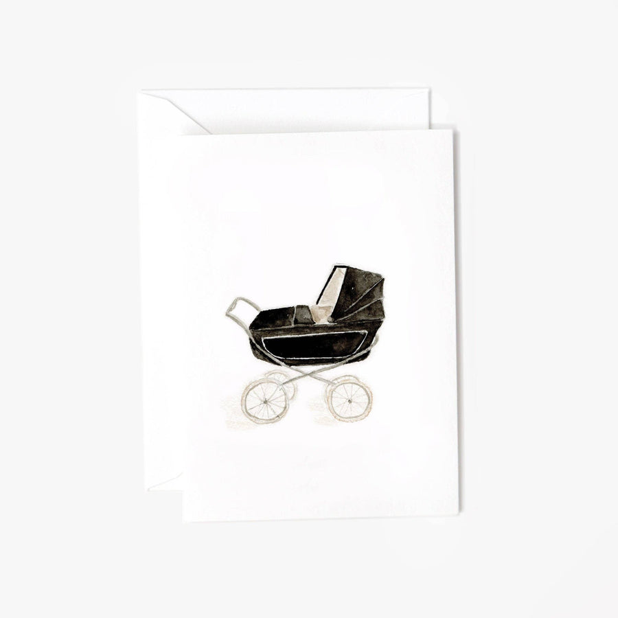 emily lex studio Cards Baby carriage mini notecard