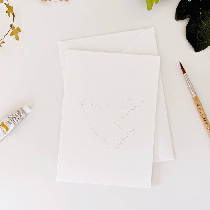emily lex studio Cards Backyard birds paintable notecards