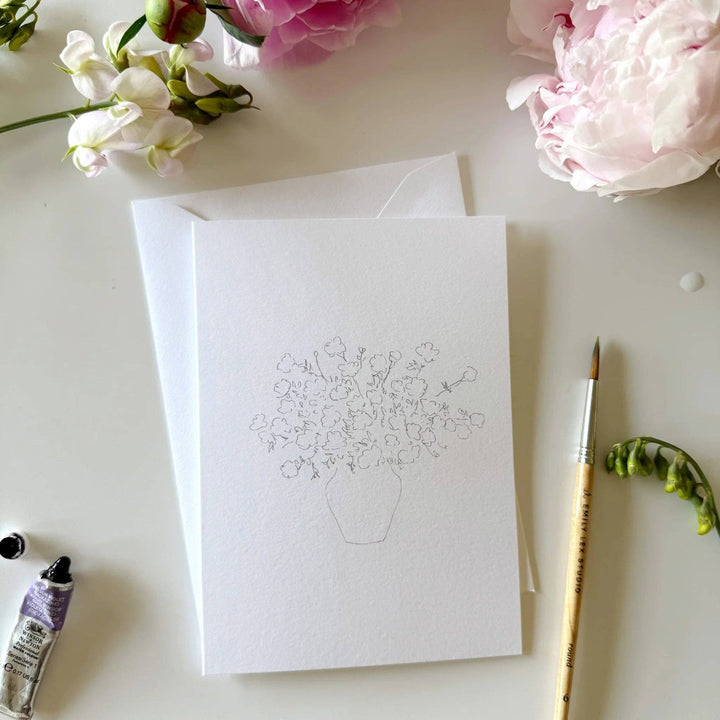 emily lex studio Cards Bouquets Paintable Watercolor Notecard Set