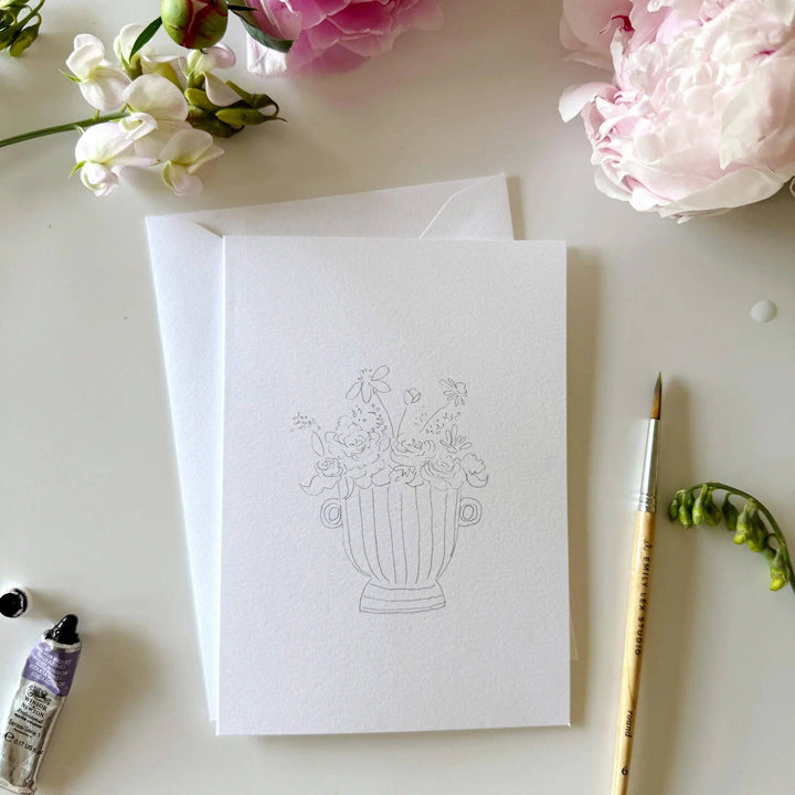 emily lex studio Cards Bouquets Paintable Watercolor Notecard Set