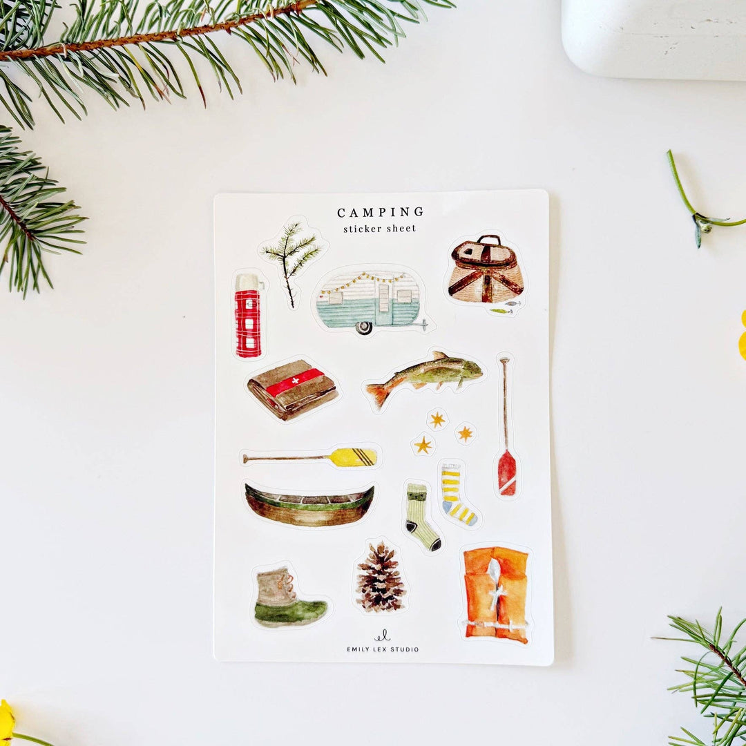 emily lex studio Cards Camping sticker sheets