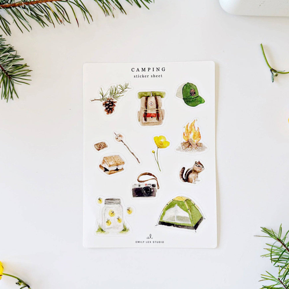 emily lex studio Cards Camping sticker sheets
