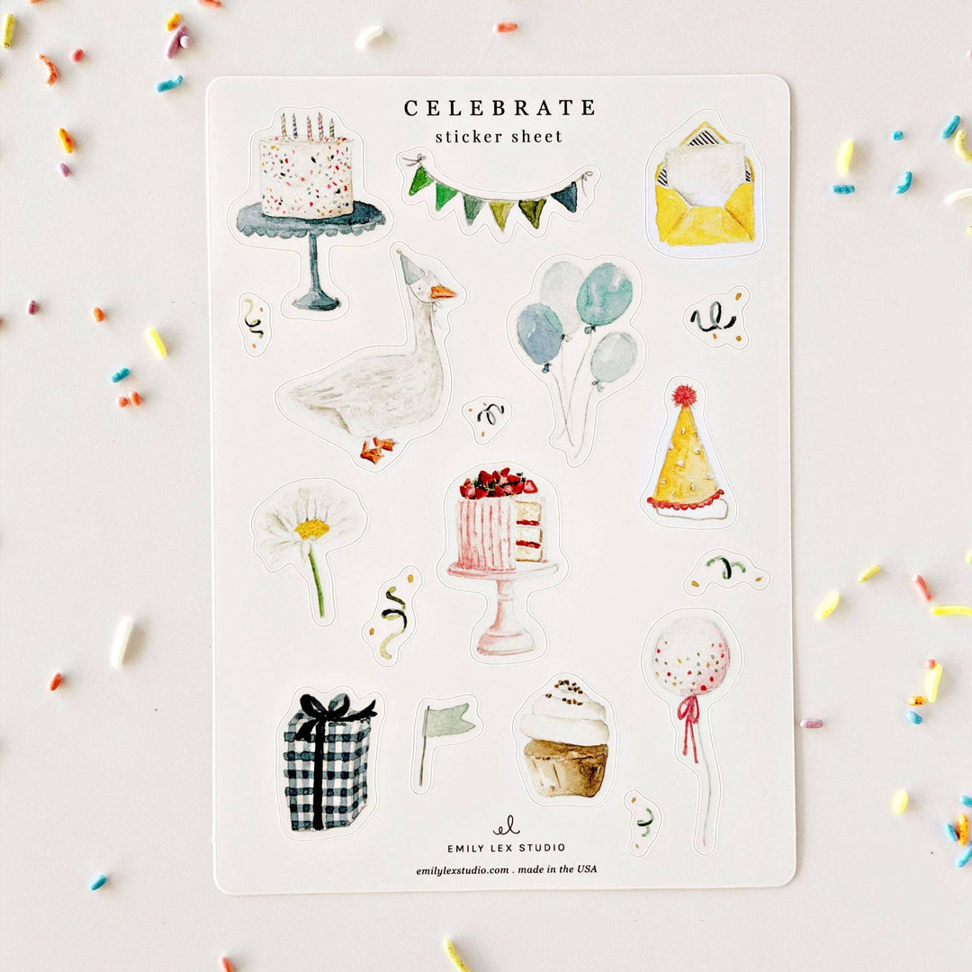 emily lex studio Cards Celebrate sticker sheets