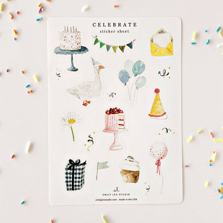 emily lex studio Cards Celebrate sticker sheets