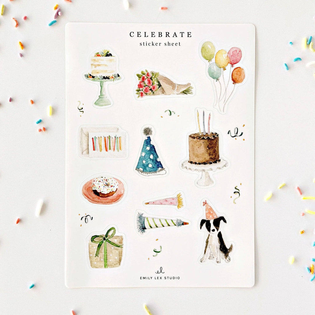 emily lex studio Cards Celebrate sticker sheets