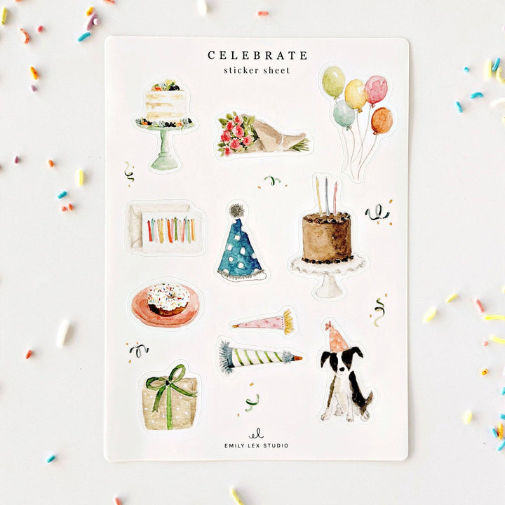 emily lex studio Cards Celebrate sticker sheets