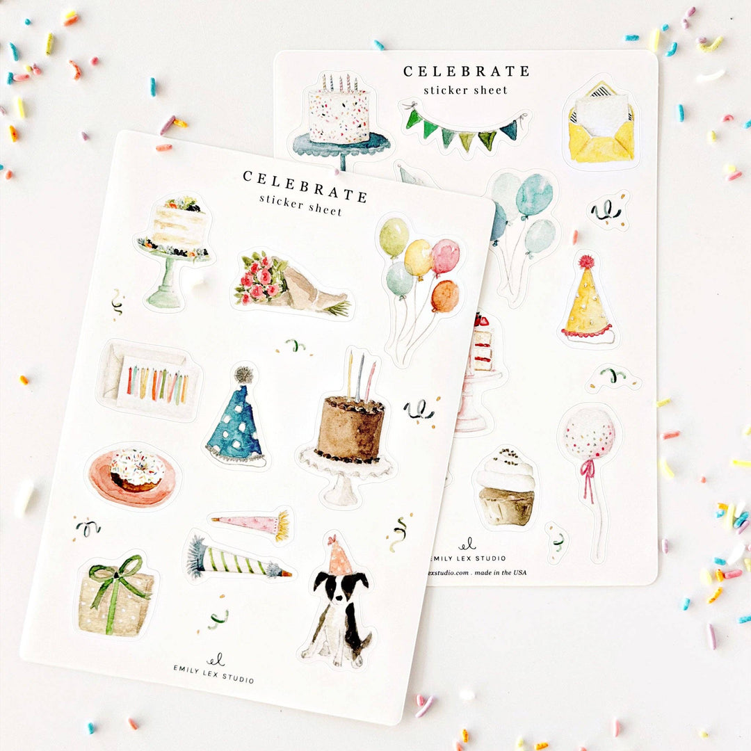 emily lex studio Cards Celebrate sticker sheets