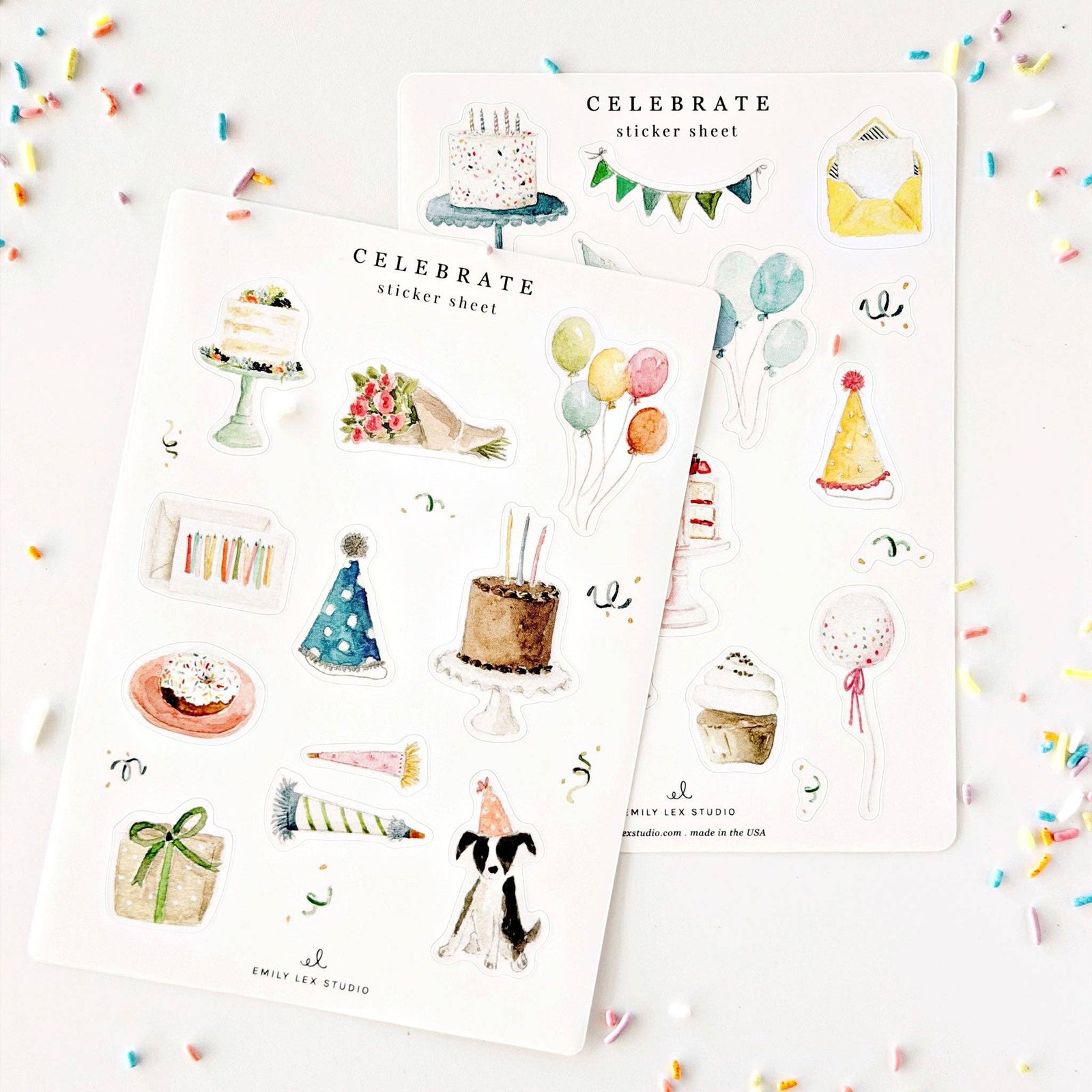 emily lex studio Cards Celebrate sticker sheets